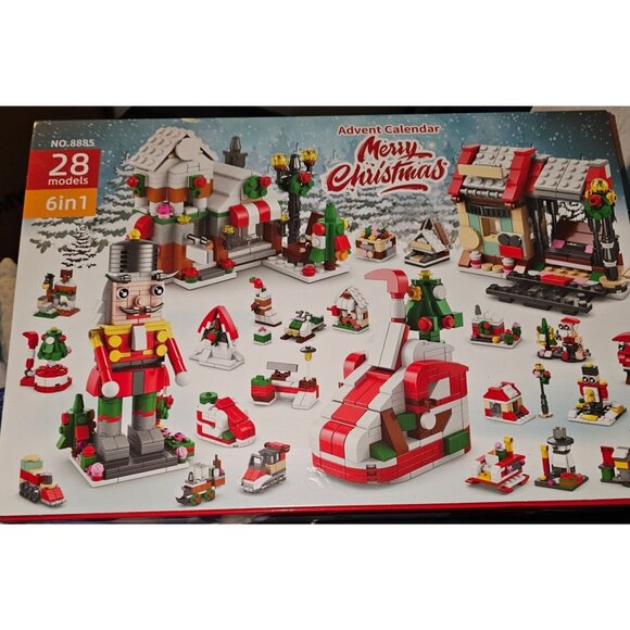 Advent Calendar 6 In 1 Building Blocks Set 28 Models Christmas Nutcracker Tree H - Picture 1 of 3